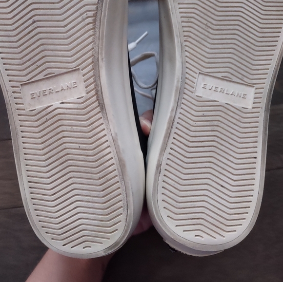 Everlane Tread The Forever Sneaker Black Canvas Lace Up - Picture 7 of 13
